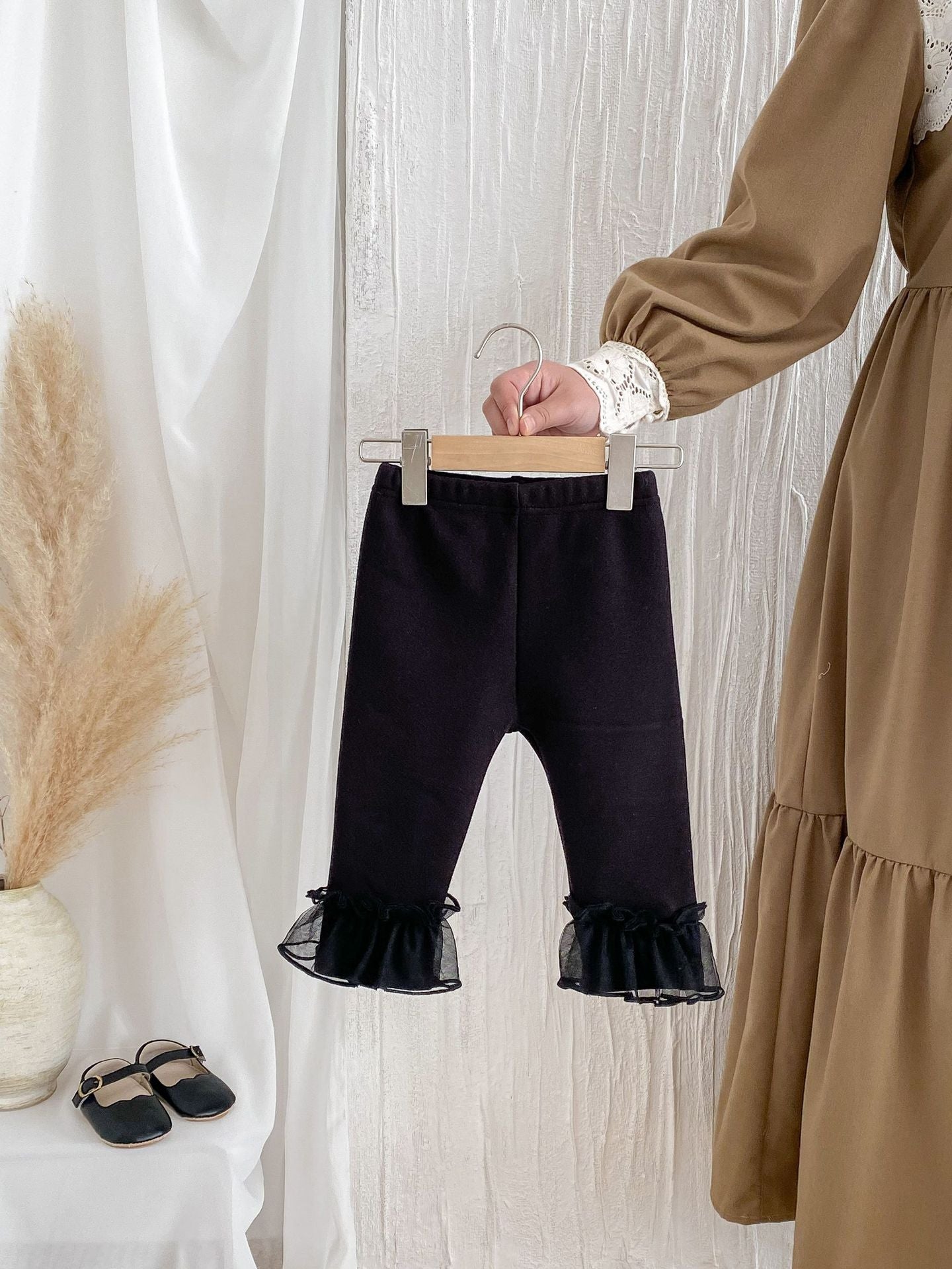 Calça Infantil Feminina Quentinha Barrinha de Tule