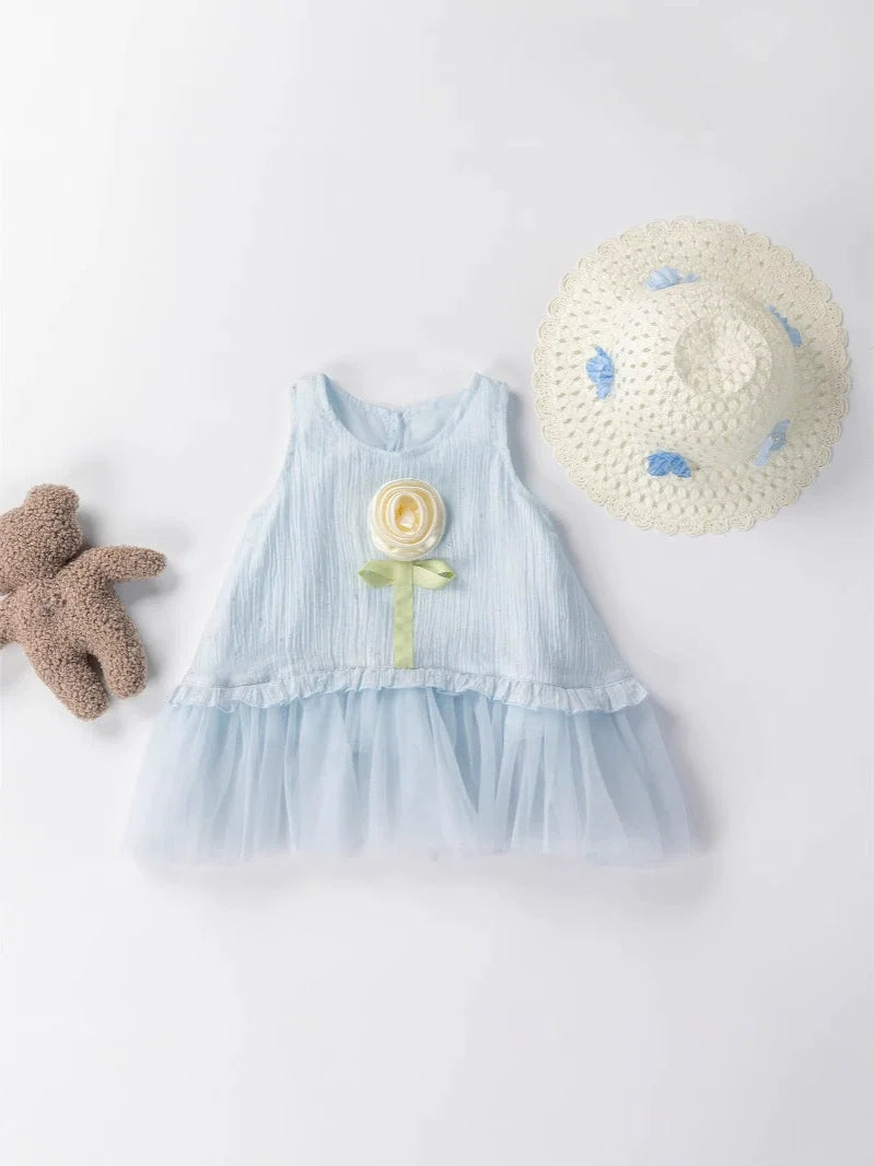 Vestido Infantil Florzinha com Chapéu