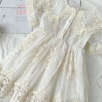 Vestido Infantil Rendado Floral