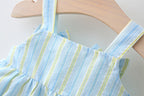 Vestido Infantil Lístras Lacinhos + Chapéu