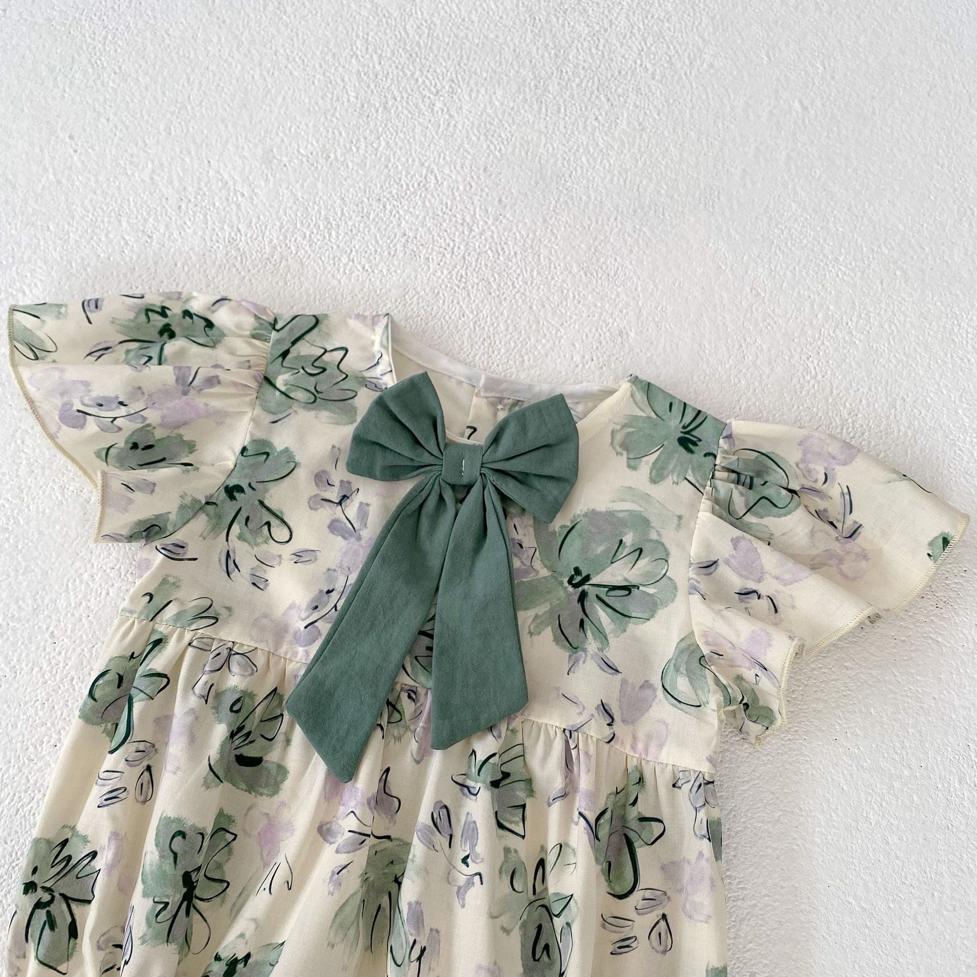 Body Infantil Feminino Floral Lacinho