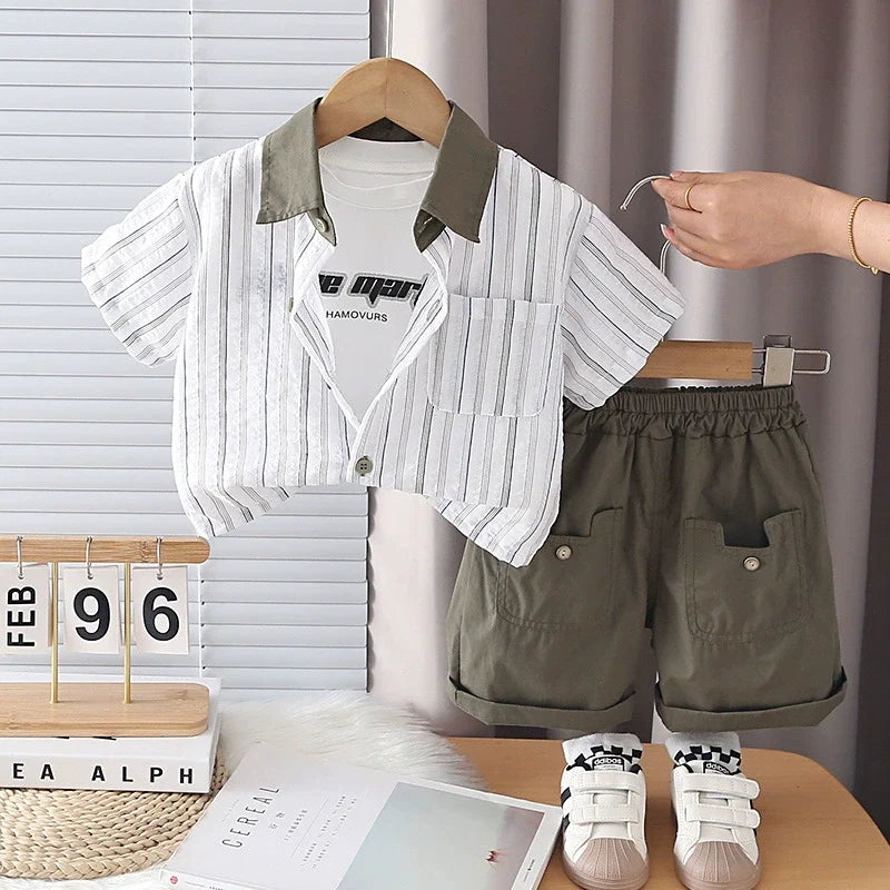 Conjunto Infantil Verão 3 Peças Bolsinho
