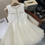 Conjunto Infantil Feminino Pérolas e Tule