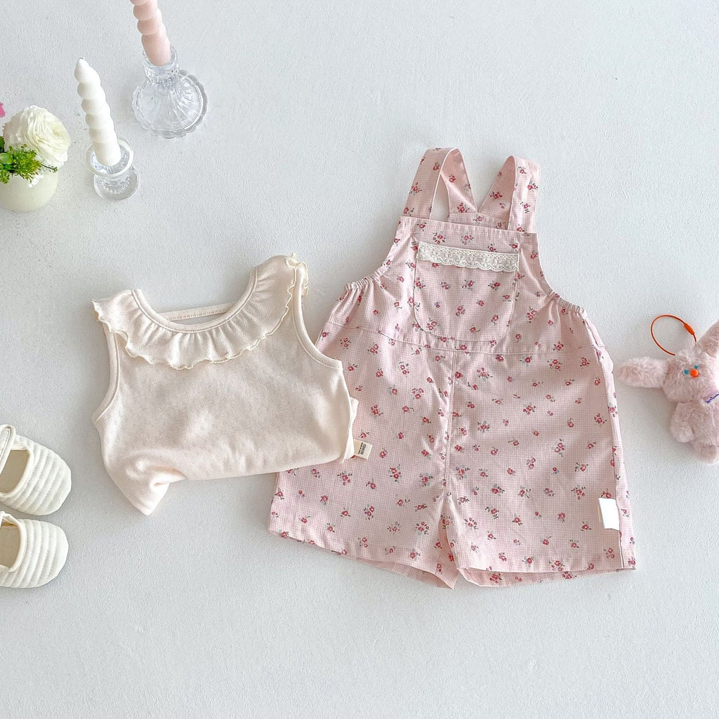 Conjunto Infantil Feminino Rendinha e Florzinhas