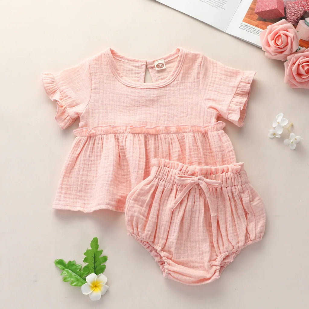 Conjunto Infantil Feminino Verão Lacinho