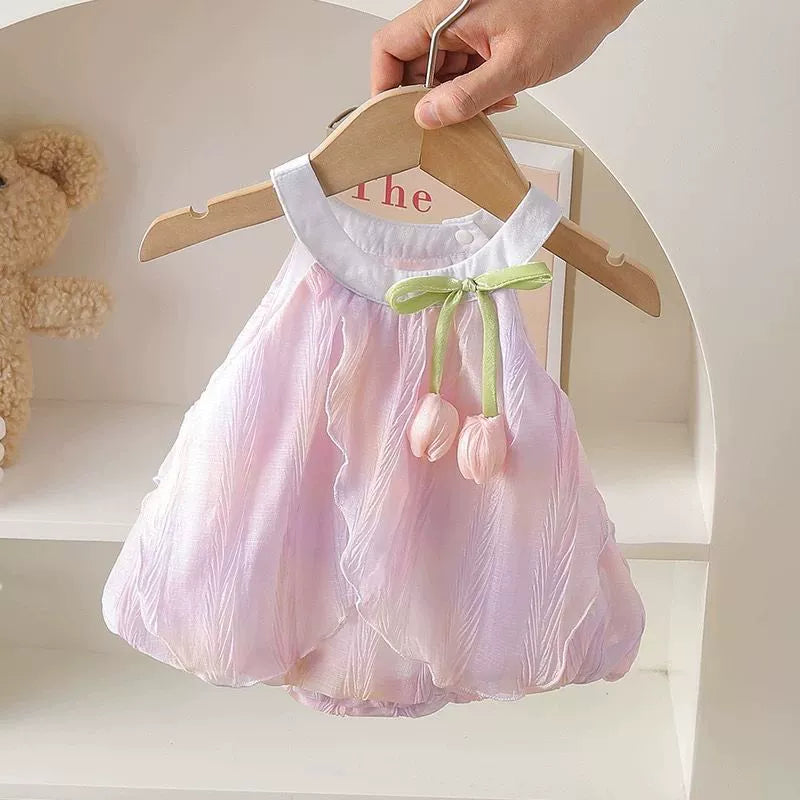 Body Infantil Feminino Tulipas