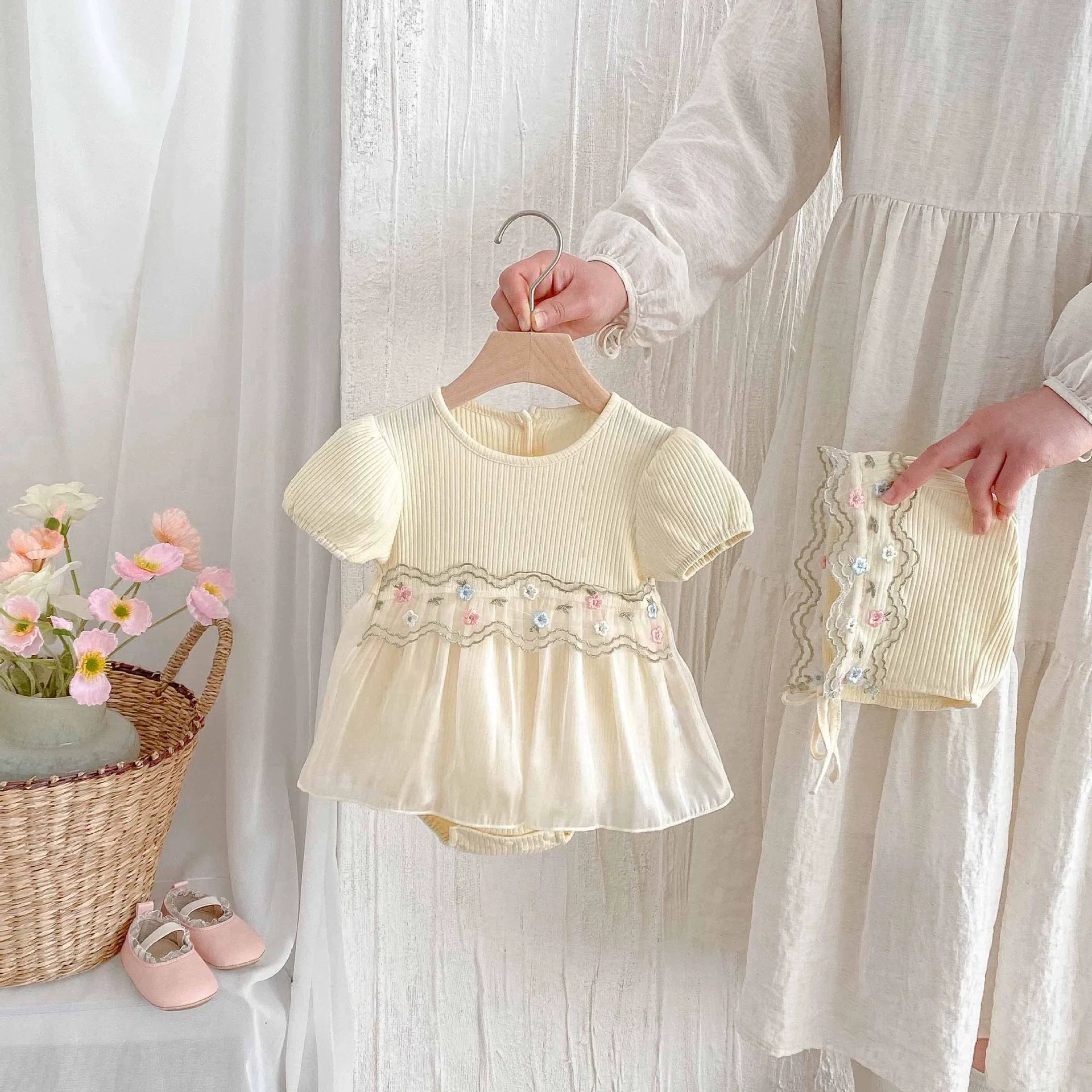 Body Infantil Feminino Florzinhas e Tule