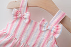 Vestido Infantil Lístras Lacinhos + Chapéu