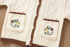 Conjunto Infantil Feminino Tricô Mussi Florzinhas