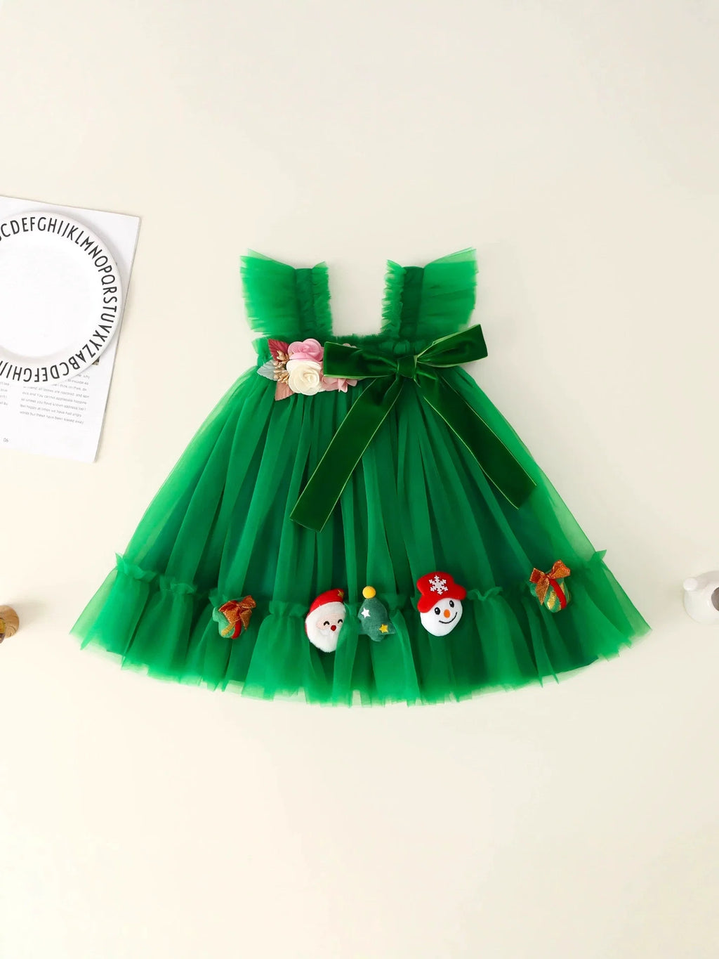 Vestido Infantil de Tule Natal
