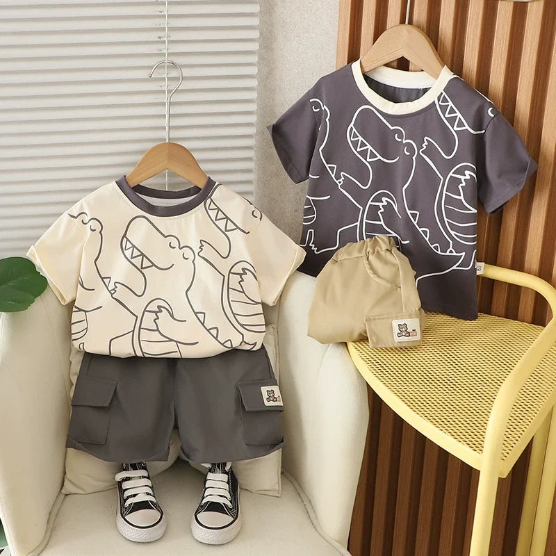 Conjunto Infantil Verão Masculino Dinossauros