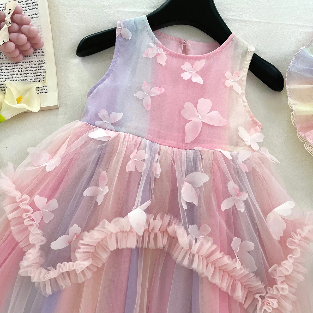 Vestido Infantil Tule Borboletinhas