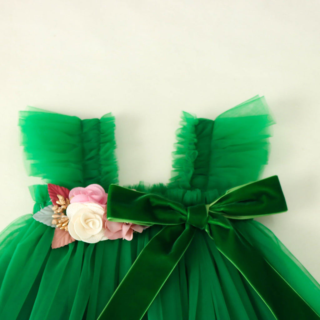 Vestido Infantil de Tule Natal