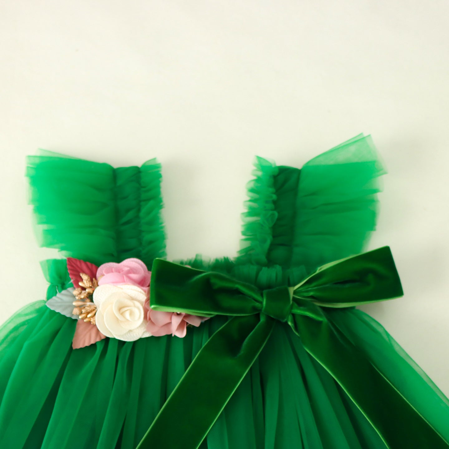 Vestido Infantil de Tule Natal