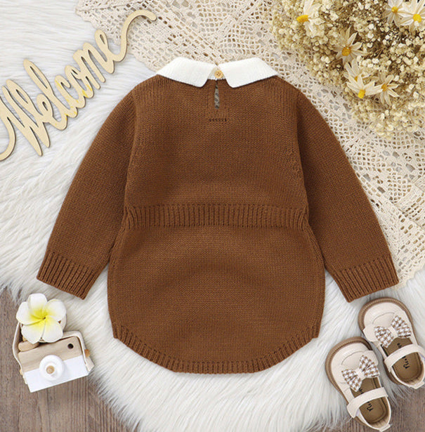 Body Infantil Feminino Tricô Florzinhas