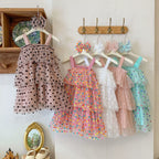 Vestido Infantil Tule Poá