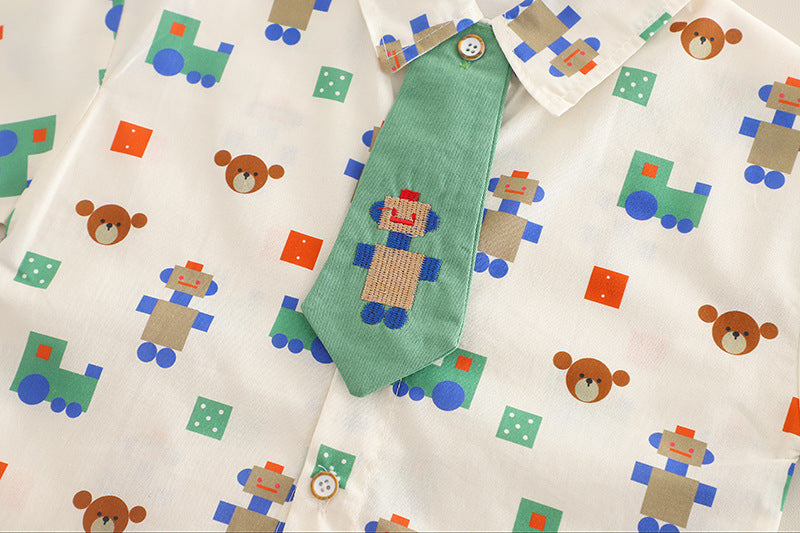 Conjunto Infantil Masculino Ursinho Gravatinha
