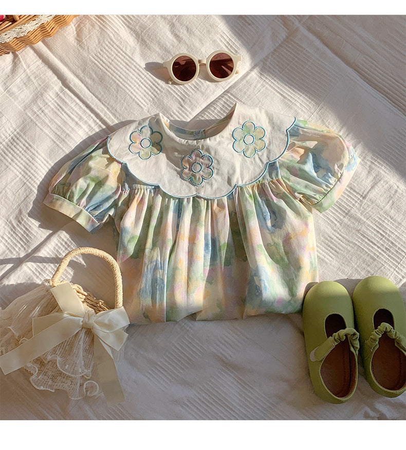 Vestido Infantil de Verão Flores