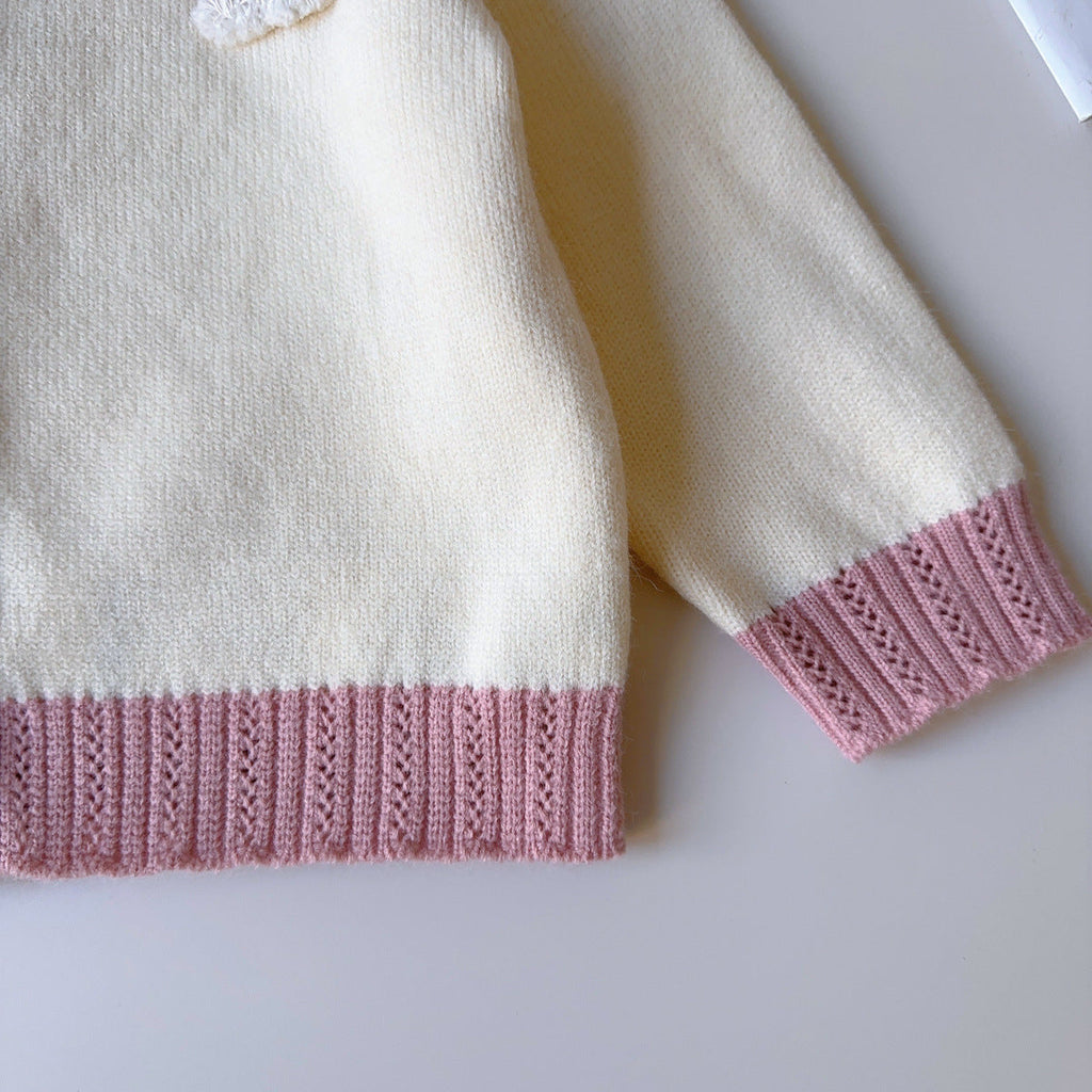 Cardigan Infantil de Tricô Arco íris