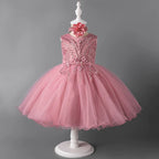 Vestido Infantil Flores Brilhantes