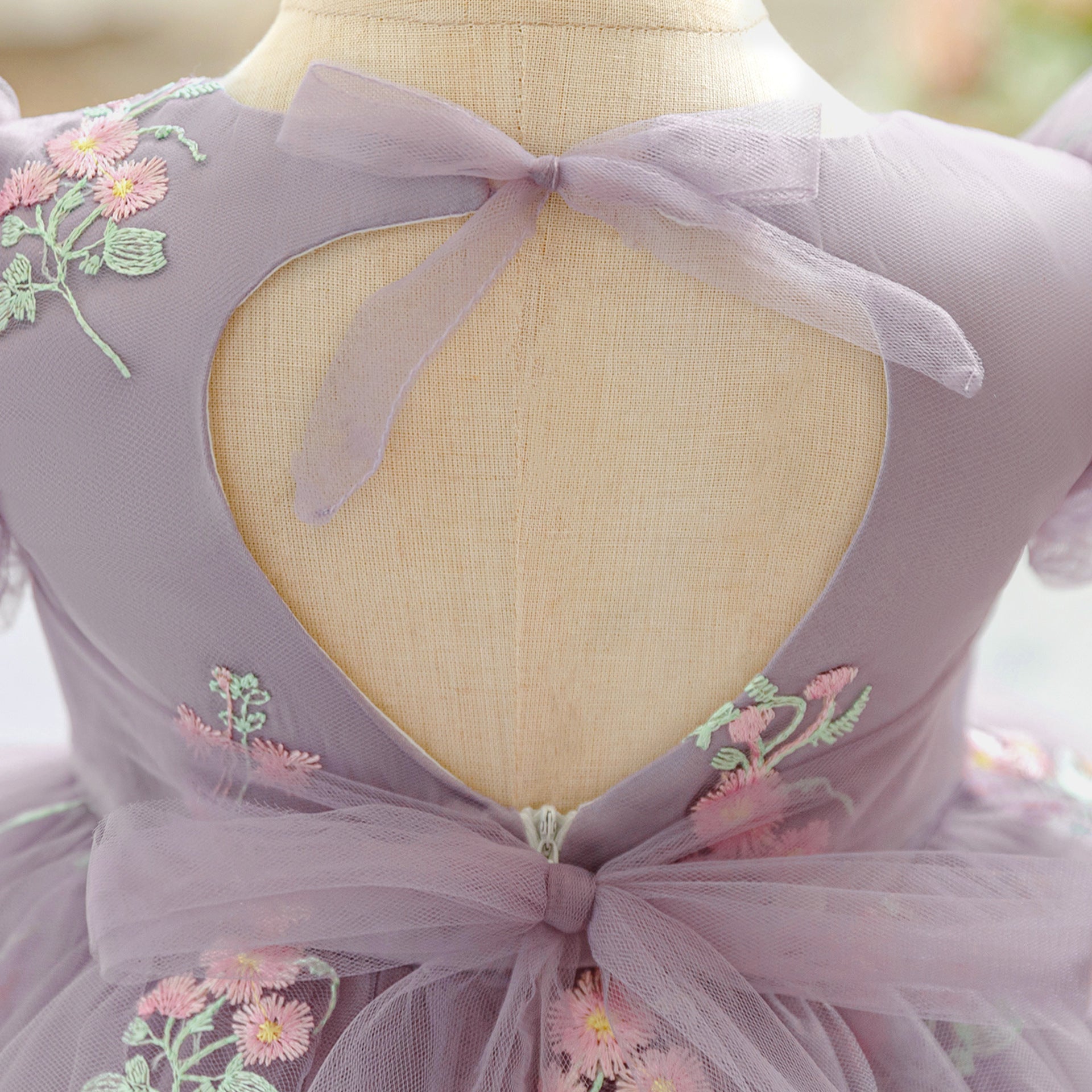 Vestido de Festa Tule Floral