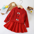 Conjunto Infantil De Tricô Cerejinhas