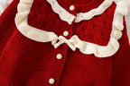 Conjunto Infantil Feminino de Tricô Inverno