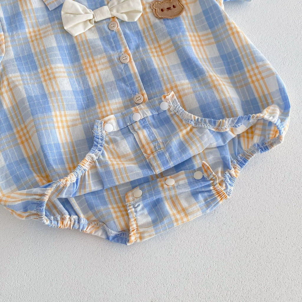 Body Infantil Xadrez Ursinho