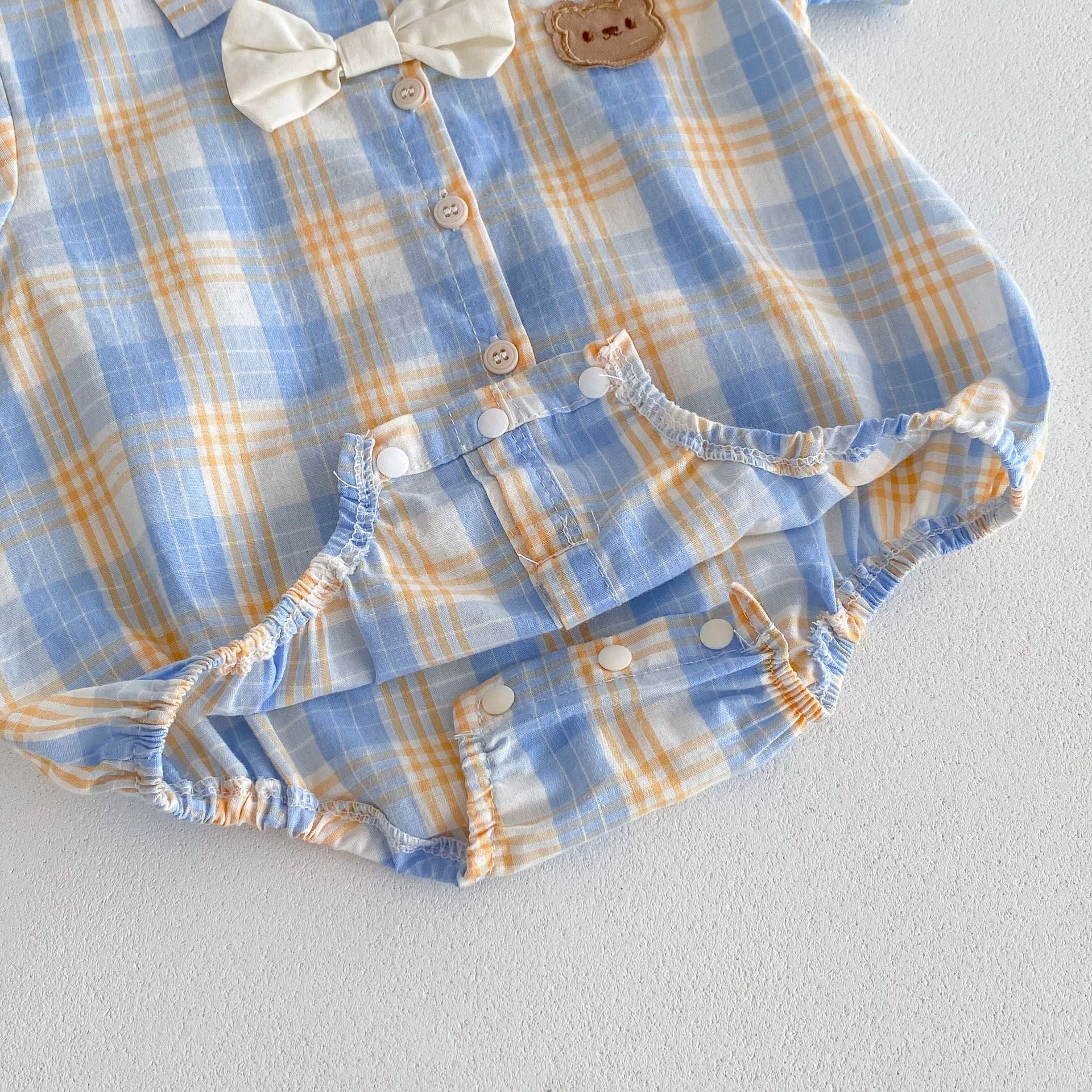 Body Infantil Xadrez Ursinho