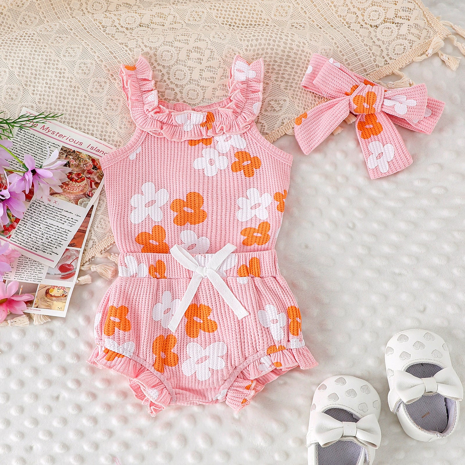 Conjunto Infantil Flores Verão