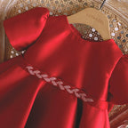 Vestido Infantil Cetim Cintinho