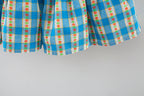 Vestido Infantil Xadrez Rendinha na Gola