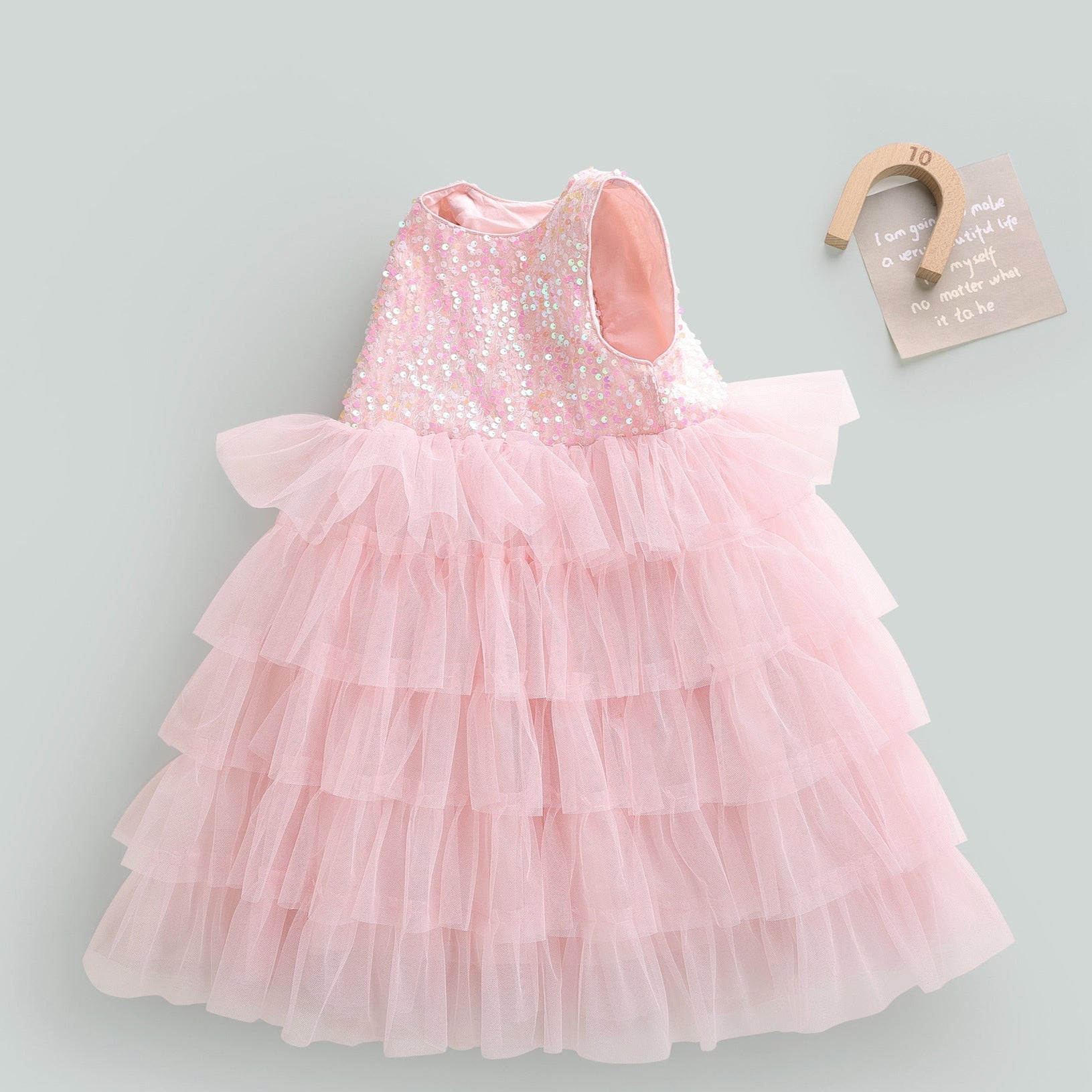 Vestido Infantil Rosa com Brilhos