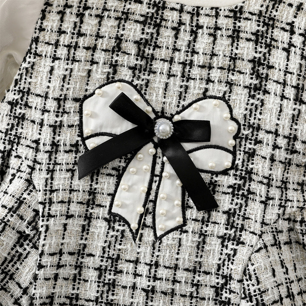 Vestido Infantil Tweed Lacinho