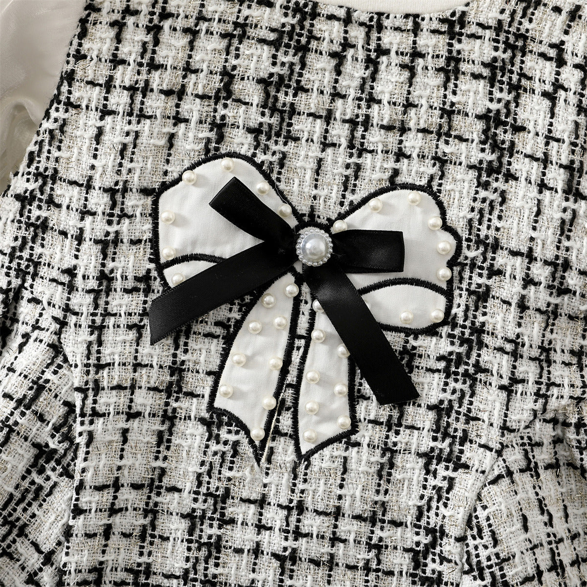 Vestido Infantil Tweed Lacinho