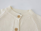 Cardigan Infantil De Tricô Cogumelo