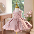 Vestido Infantil Rosa Lacinhos