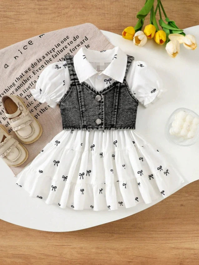 Vestido Infantil Lacinhos com Top