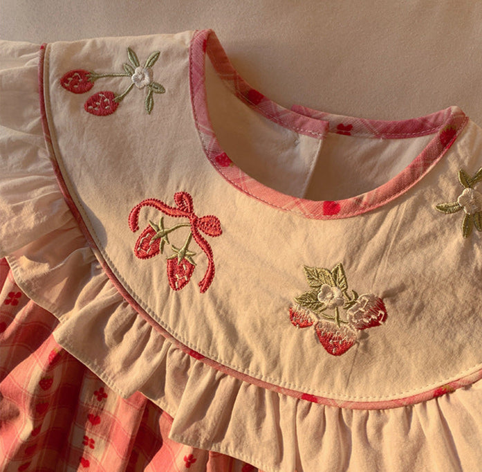 Vestido Infantil Verão Moranguinhos