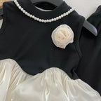 Conjunto Infantil Feminino Preto Florzinha