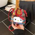 Bolsa Infantil Xadrez Gatinha