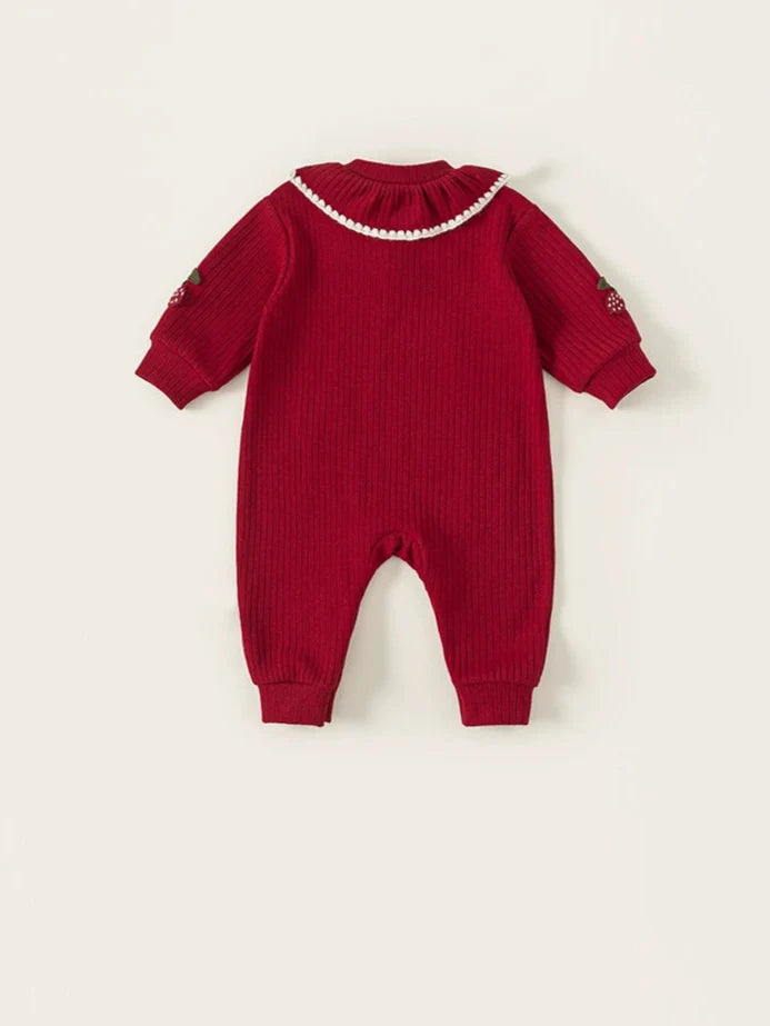 Macacão Infantil Vermelho Cerejas