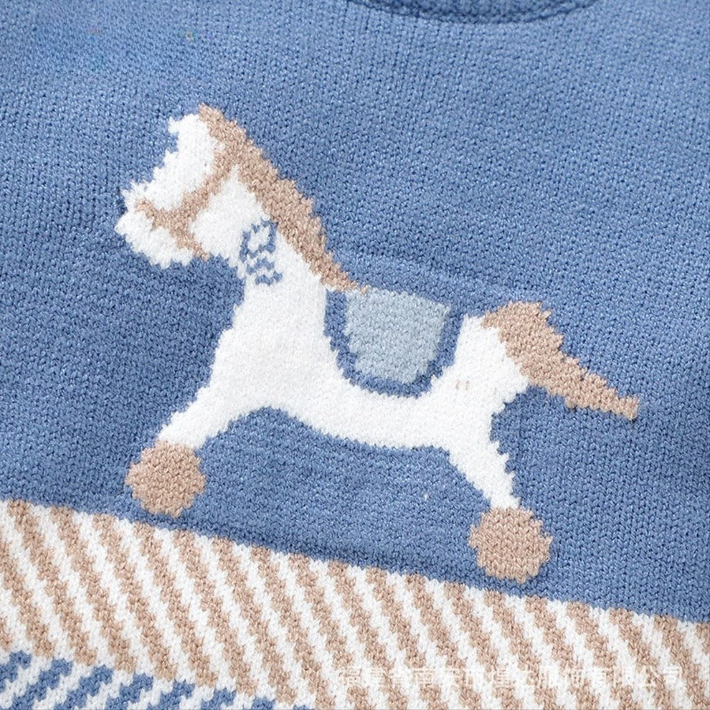Macacão Infantil de Tricô Cavalinho