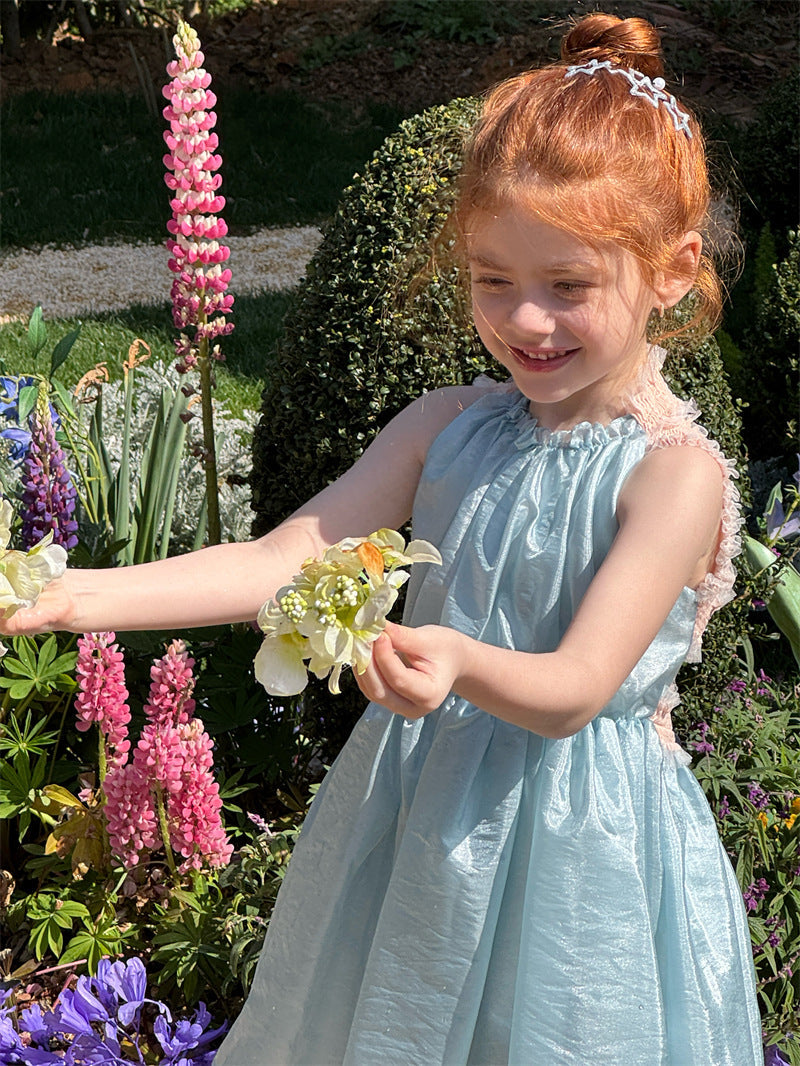 Vestido Infantil Azul Princesa