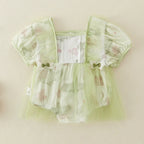 Body Infantil Verde Borboletinhas