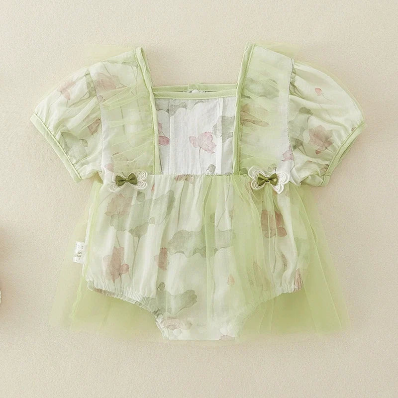 Body Infantil Verde Borboletinhas