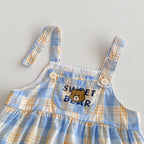 Body Infantil Xadrez Ursinho