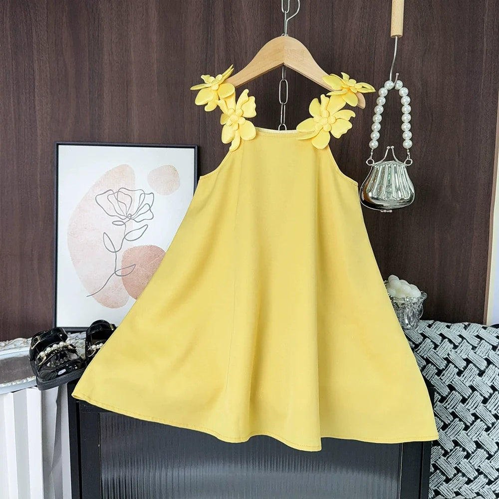 Vestido Infantil Alcinha Flores