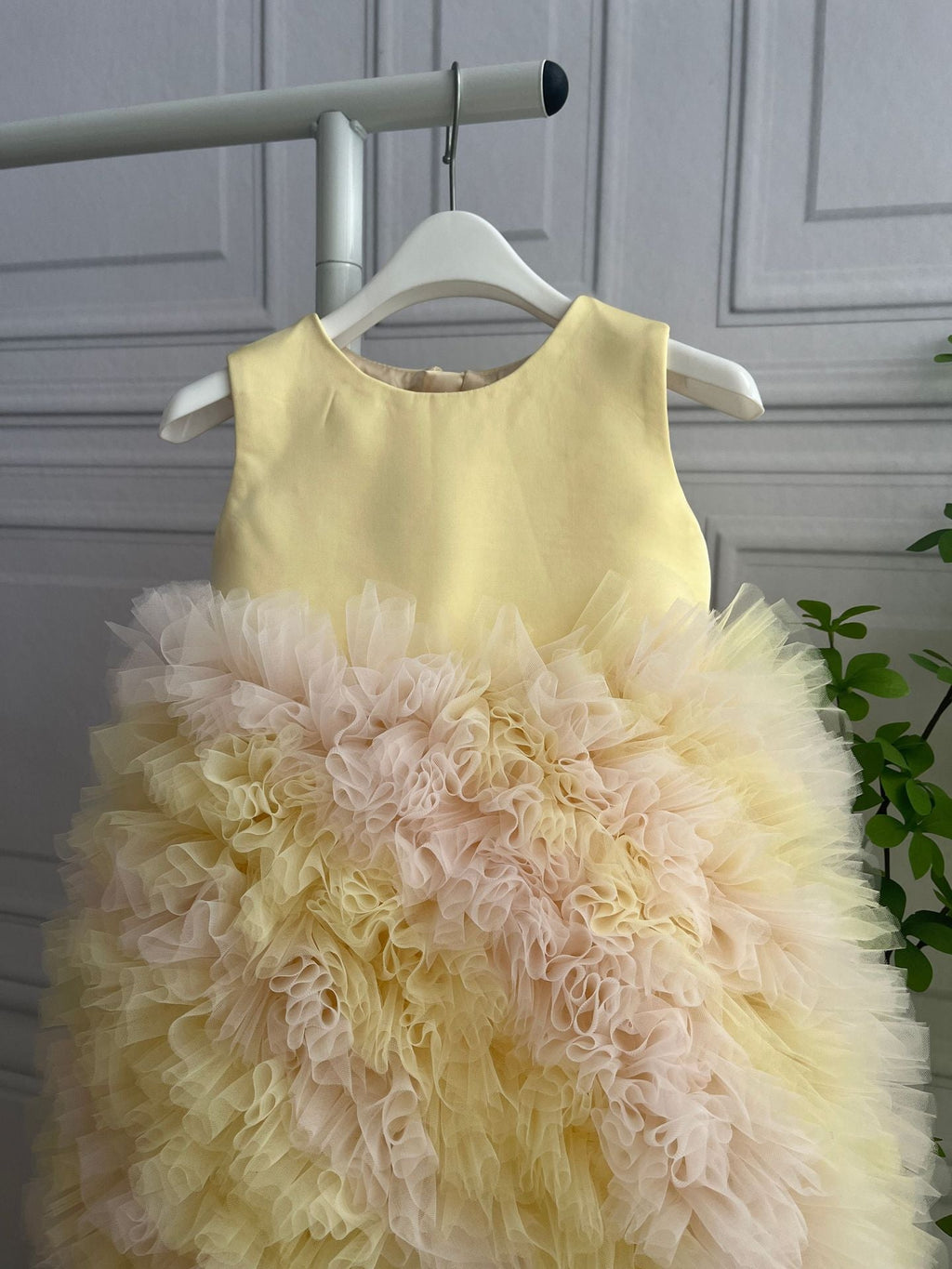 Vestido Infantil De Festa Amarelo