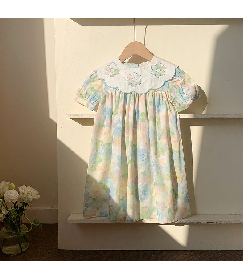 Vestido Infantil de Verão Flores